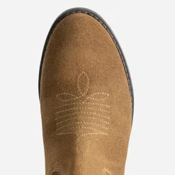 Buggy Bottes^Boots western cuir velours CAMEL