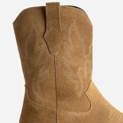 Buggy Bottes^Boots western cuir velours CAMEL