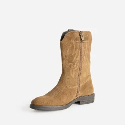 Buggy Bottes^Boots western cuir velours CAMEL