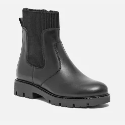 Eram Boots^Boots-chaussette éco-conçu en cuir NOIR