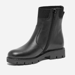 Eram Boots^Boots-chaussette éco-conçu en cuir NOIR