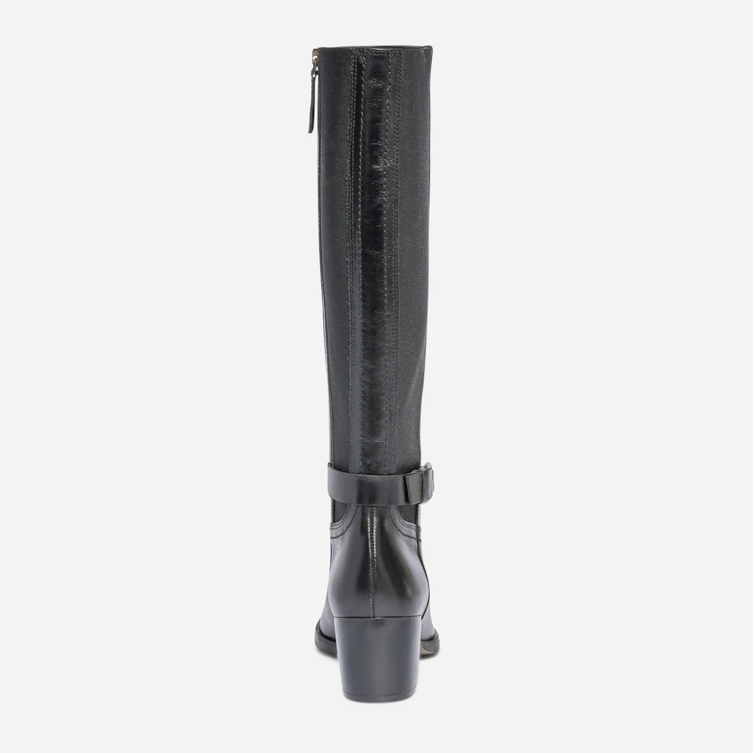 Eram Bottes^Botte à talon e en cuir pour mollet fin NOIR