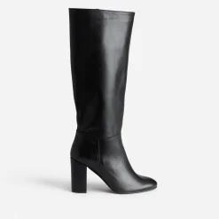 Eram Bottes^Botte à talon e en cuir NOIR