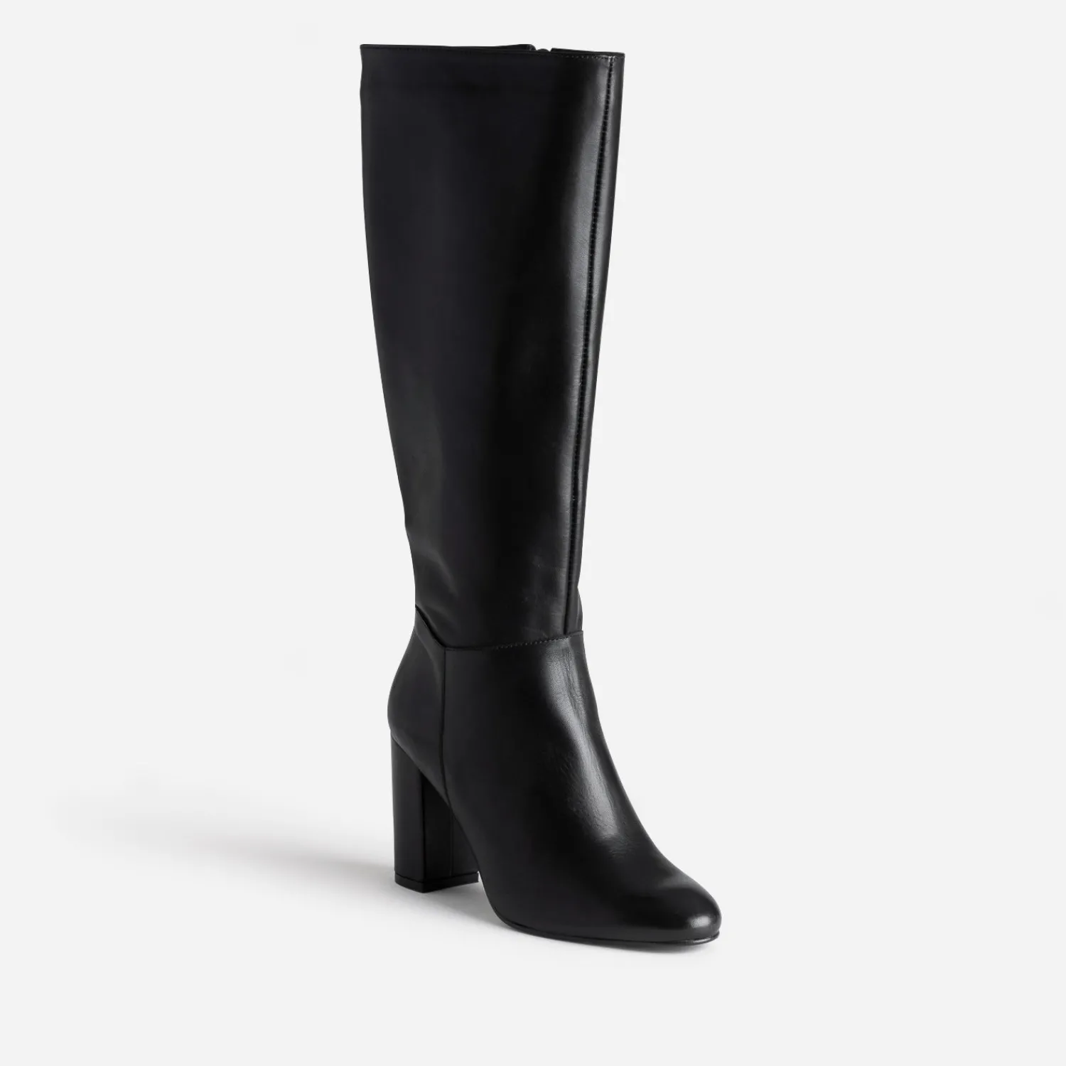 Eram Bottes^Botte à talon e en cuir NOIR