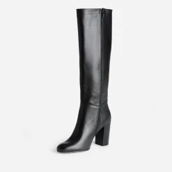 Eram Bottes^Botte à talon e en cuir NOIR