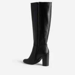Eram Bottes^Botte à talon e en cuir NOIR