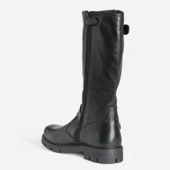 Buggy Bottes^Botte e cuir esprit motard NOIR
