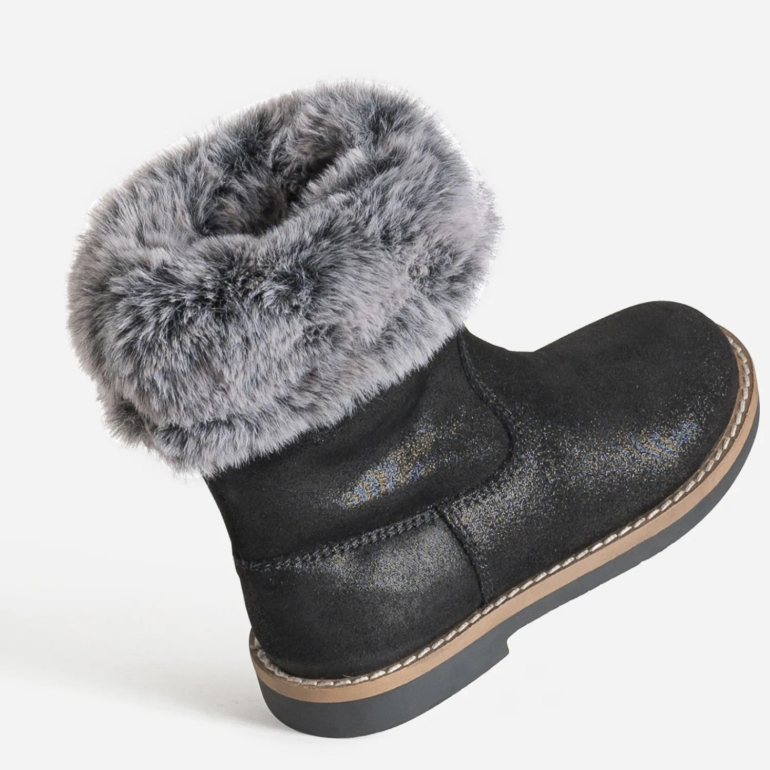 Buggy Bottes^Botte e cuir velours tige fourrée NOIR