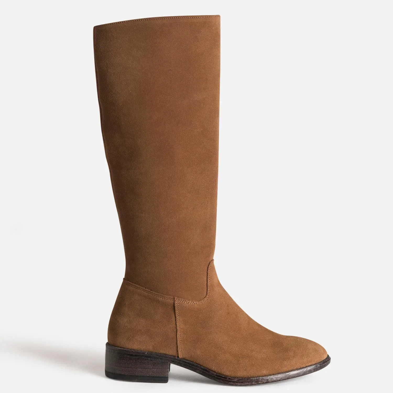 Eram Bottes^Botte camel cuir velours TAUPE