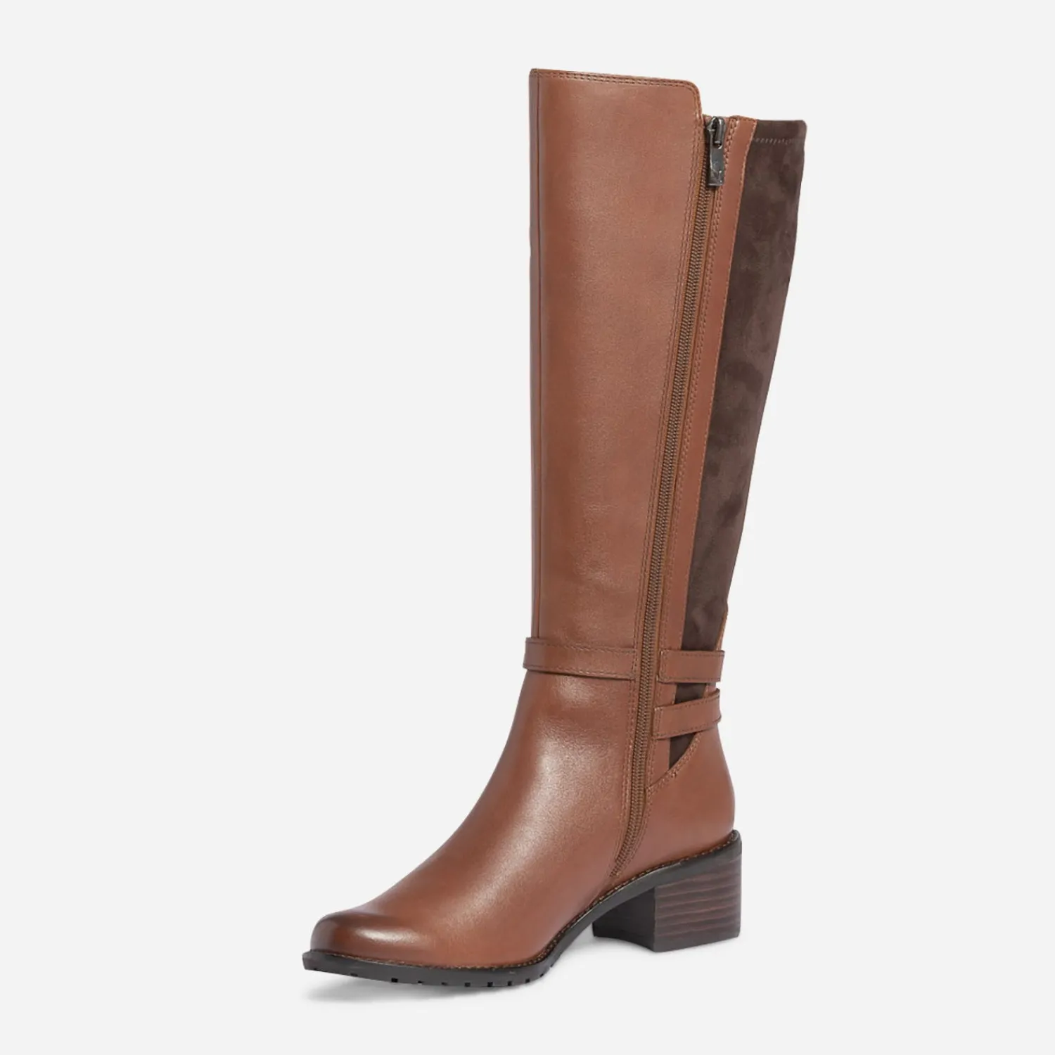Caprice Bottes^Botte bi matière à double bride COGNAC