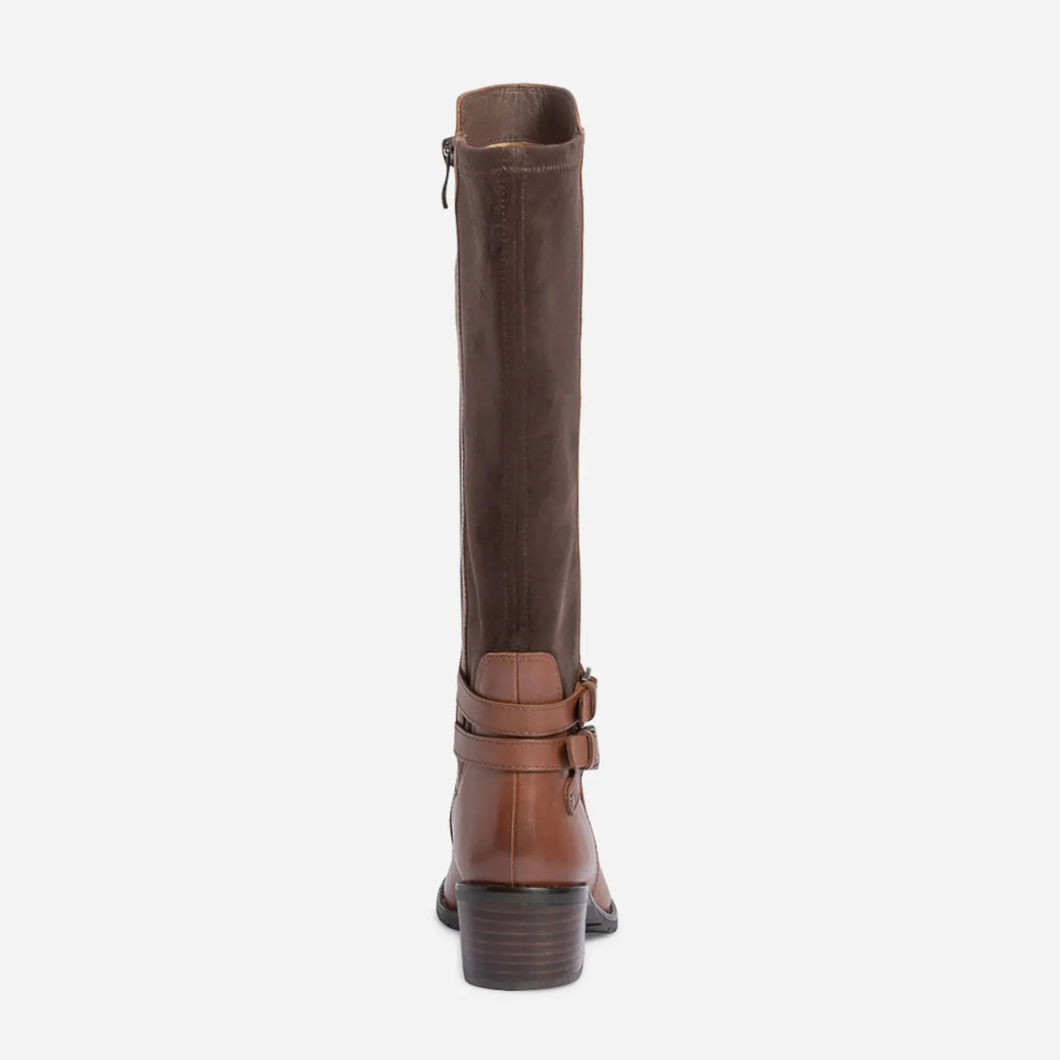 Caprice Bottes^Botte bi matière à double bride COGNAC