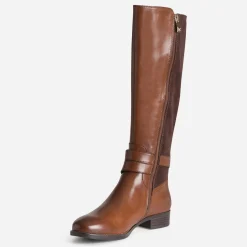 Caprice Bottes^Botte bi-matière double bride COGNAC