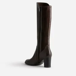 Caprice Bottes^Botte en cuir bi matière MARRON
