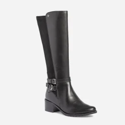 Caprice Bottes^Botte e bi matière à double bride NOIR