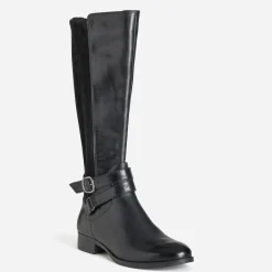 Caprice Bottes^Botte e bi-matière double bride NOIR