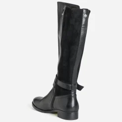 Caprice Bottes^Botte e bi-matière double bride NOIR