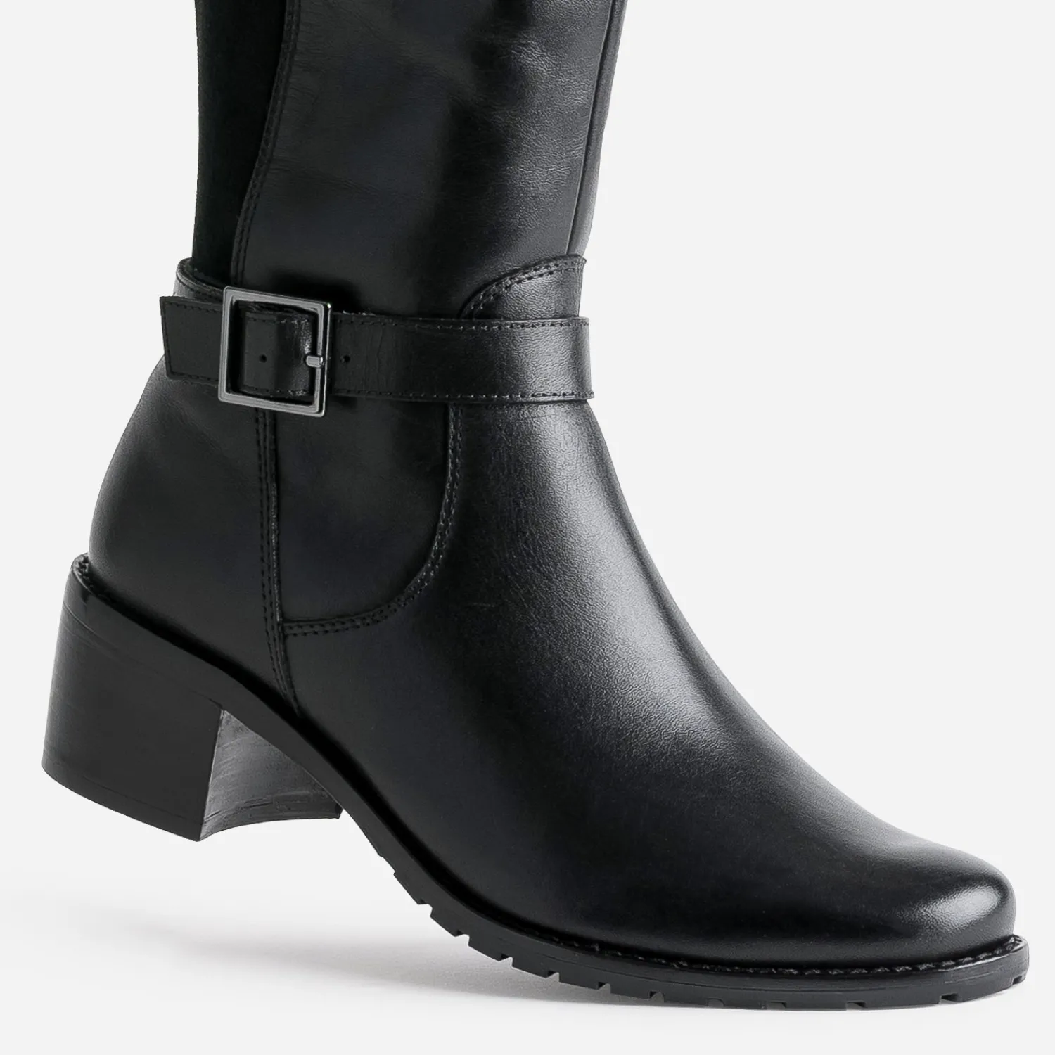 Caprice Bottes^Botte e cuir bi matière NOIR