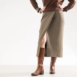 Eram Bottes^Botte en cuir forme cavalière COGNAC