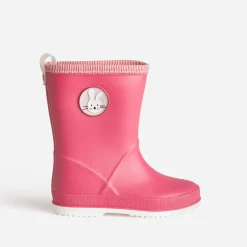 BE ONLY Boots^Botte de pluie patch lapin ROSE