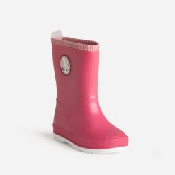 BE ONLY Boots^Botte de pluie patch lapin ROSE