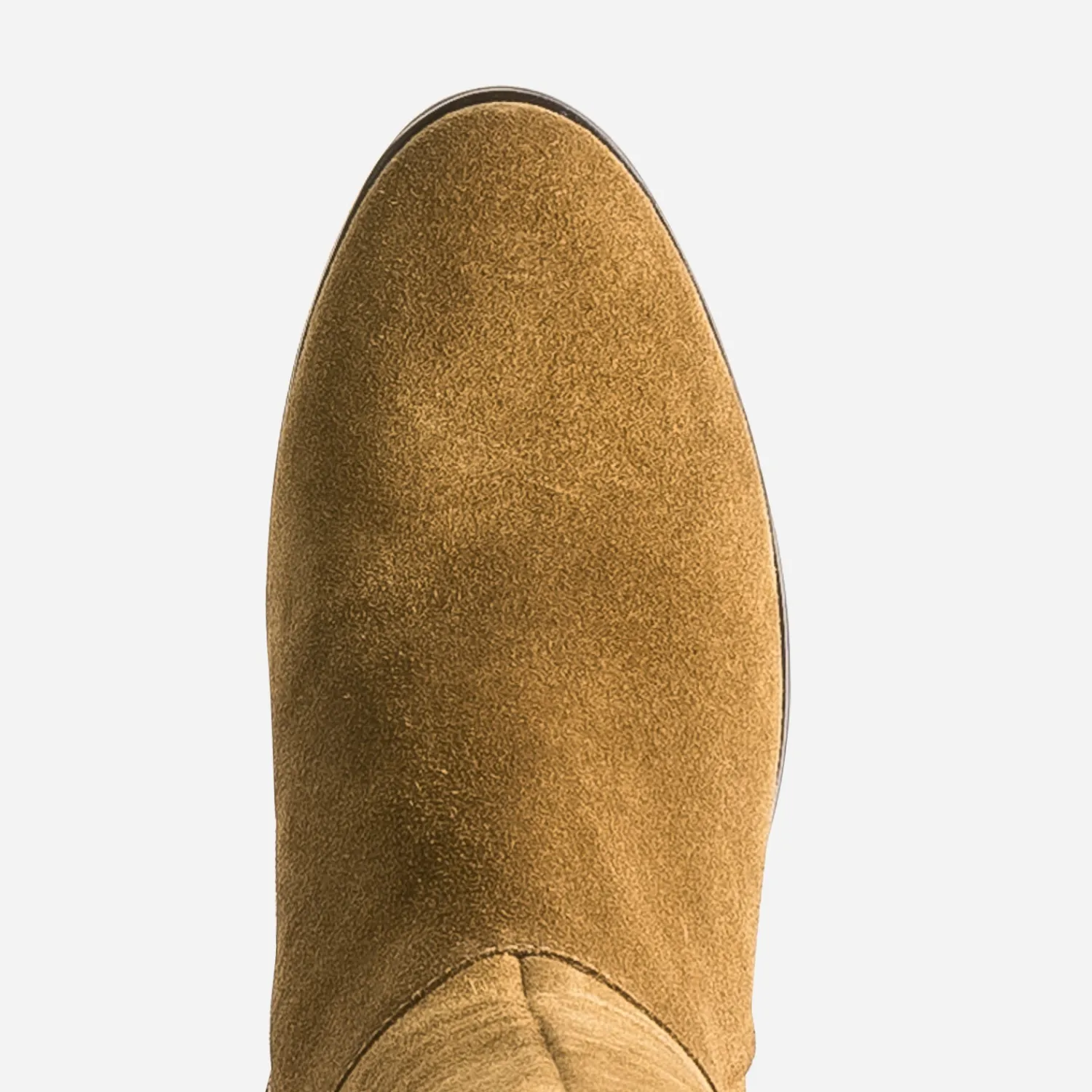 Eram Bottes^Botte marron clair en cuir velours CAMEL
