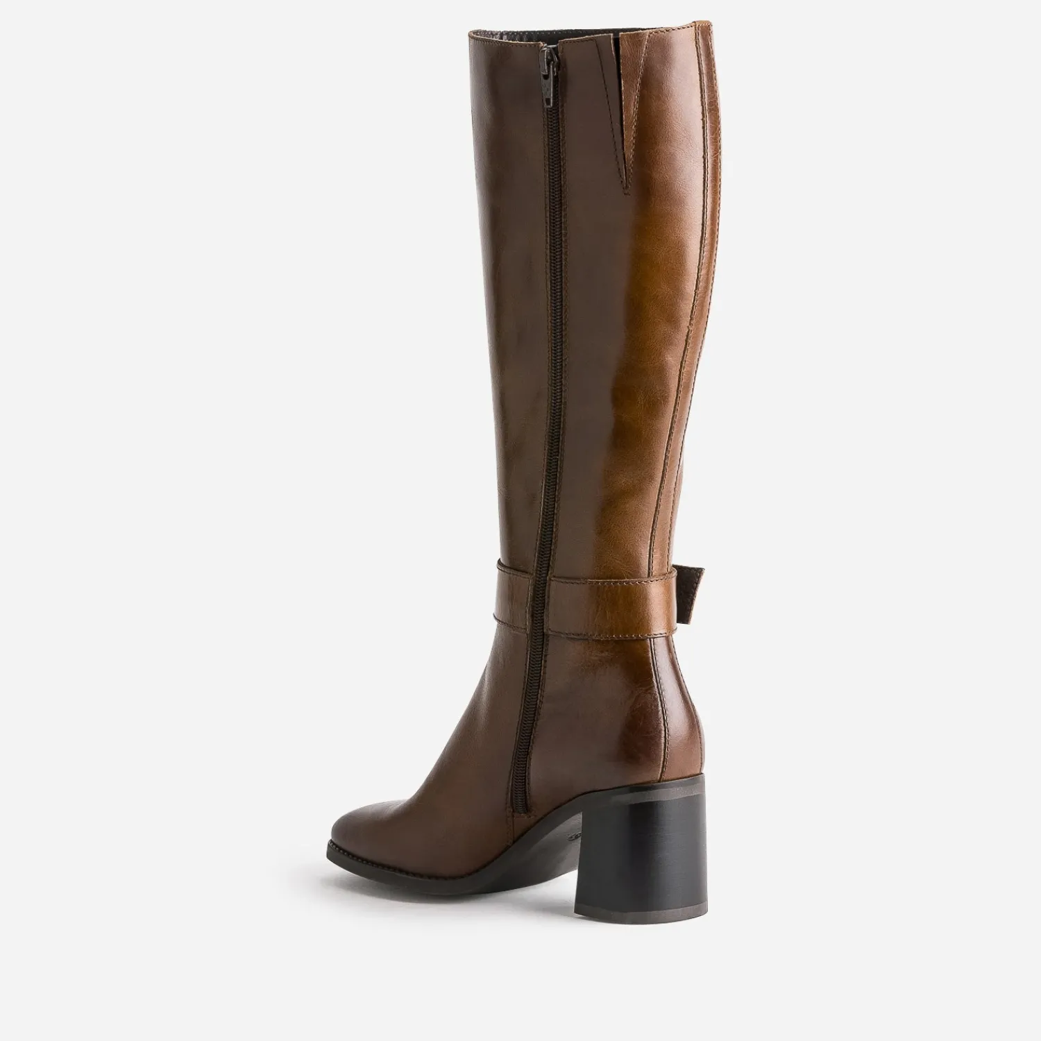 Eram Bottes^Botte en cuir à talon MARRON