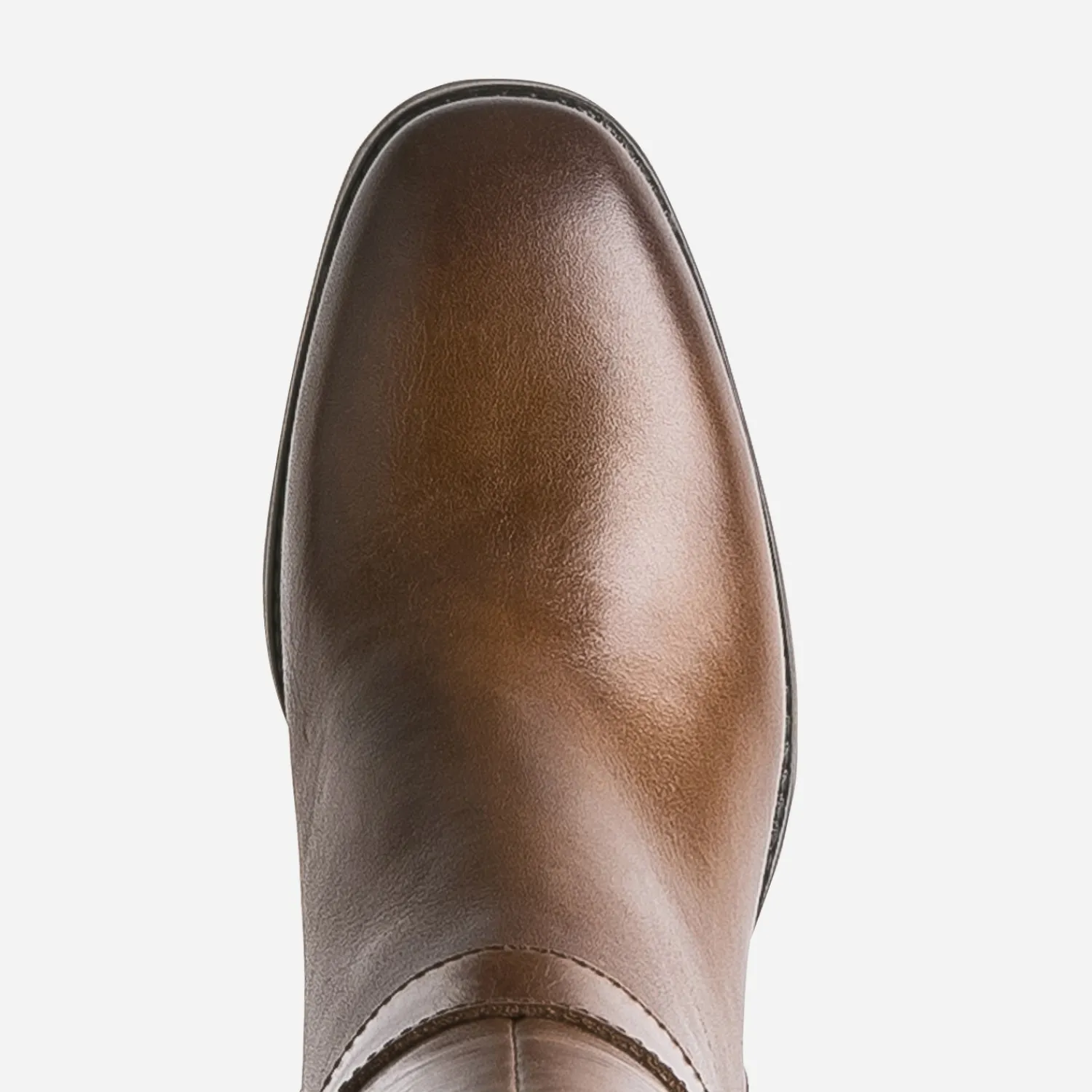 Eram Bottes^Botte en cuir à talon MARRON