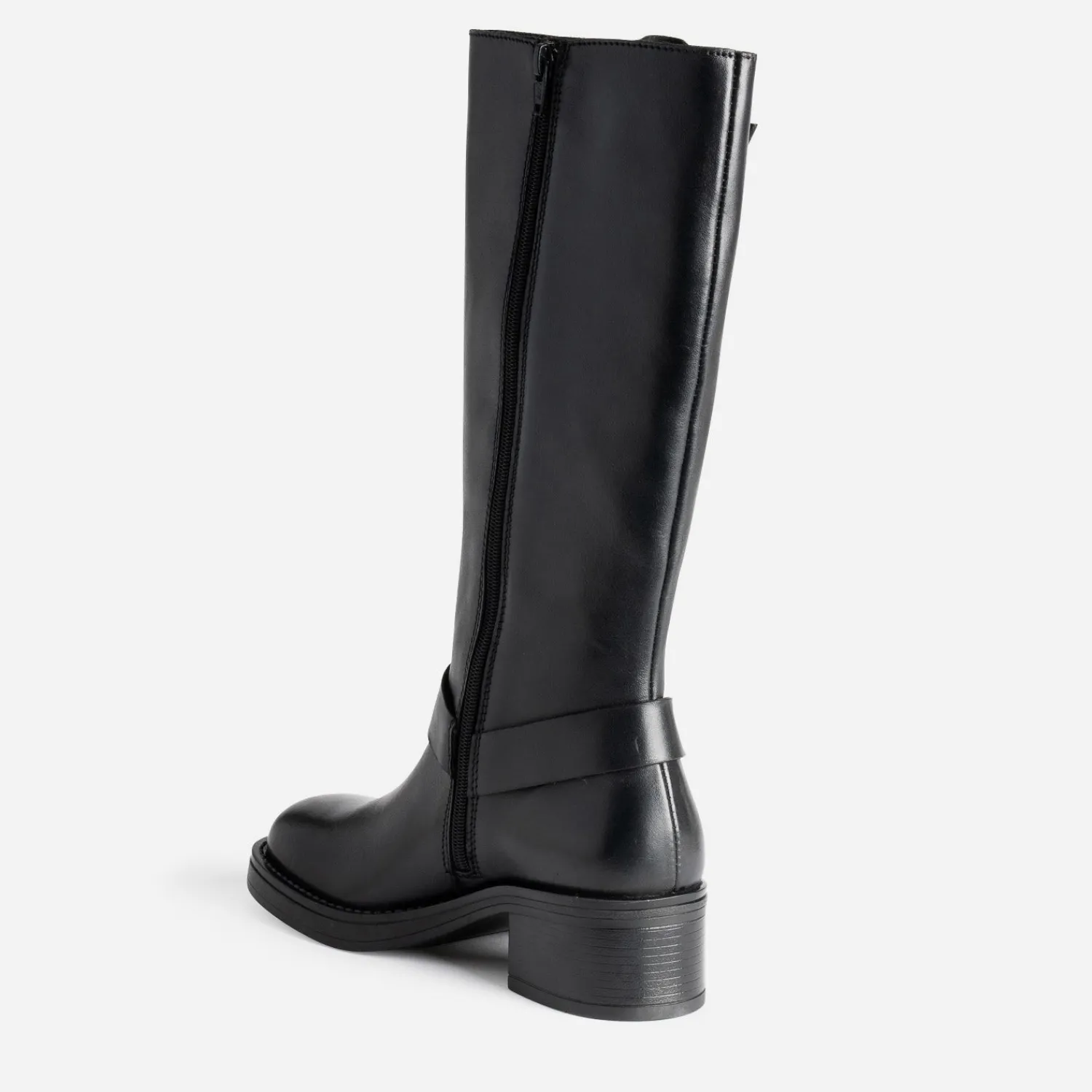 Texto Bottes^Botte motard e en cuir NOIR
