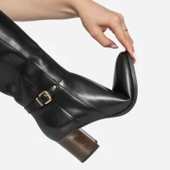 Eram Bottes^Botte e éco-conçue en cuir NOIR