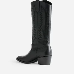 Texto Bottes^Botte e cuir éco-conçue esprit santiag NOIR