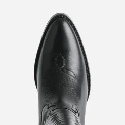 Texto Bottes^Botte e cuir éco-conçue esprit santiag NOIR