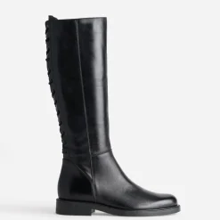 Eram Bottes^Botte e cuir tige lacée NOIR