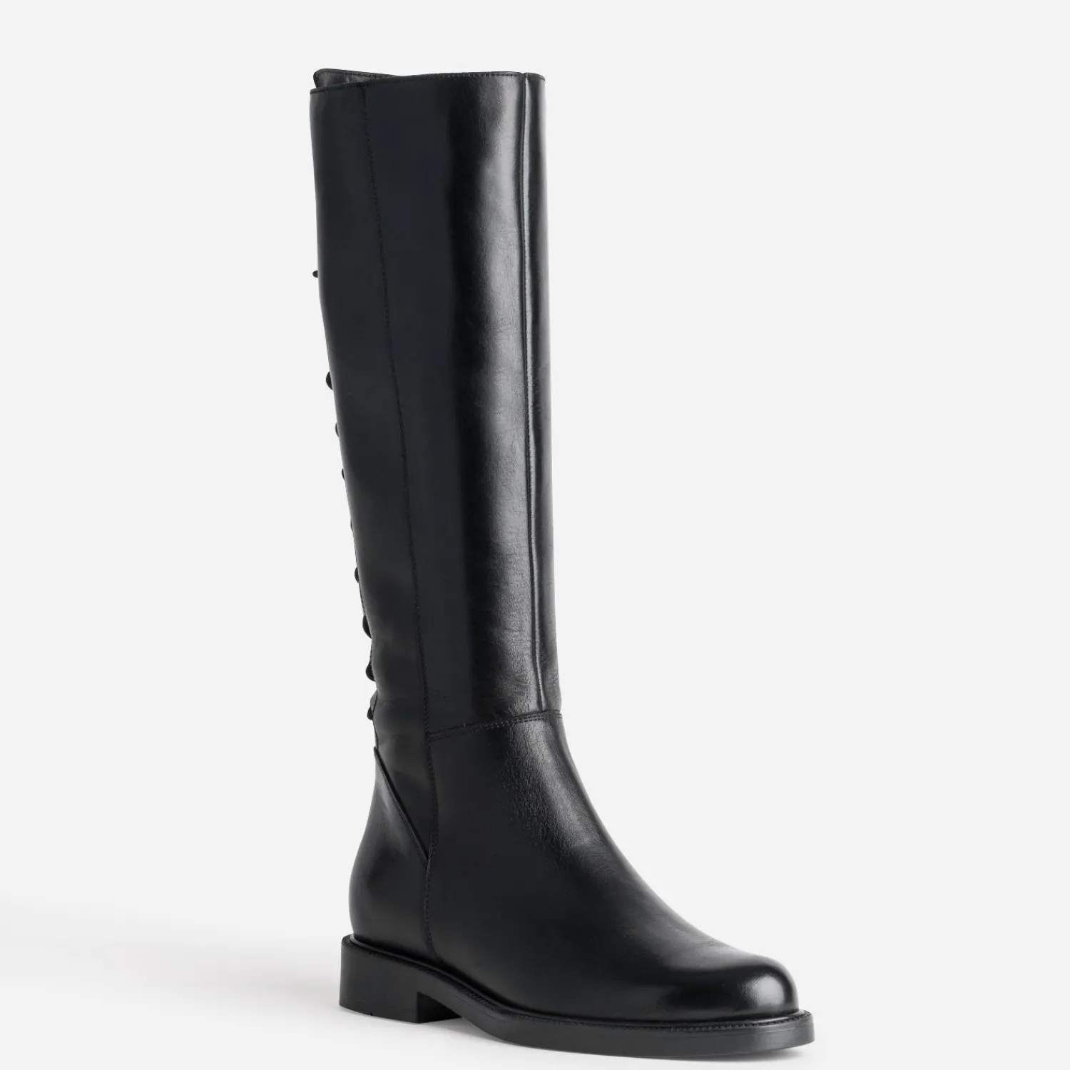 Eram Bottes^Botte e cuir tige lacée NOIR