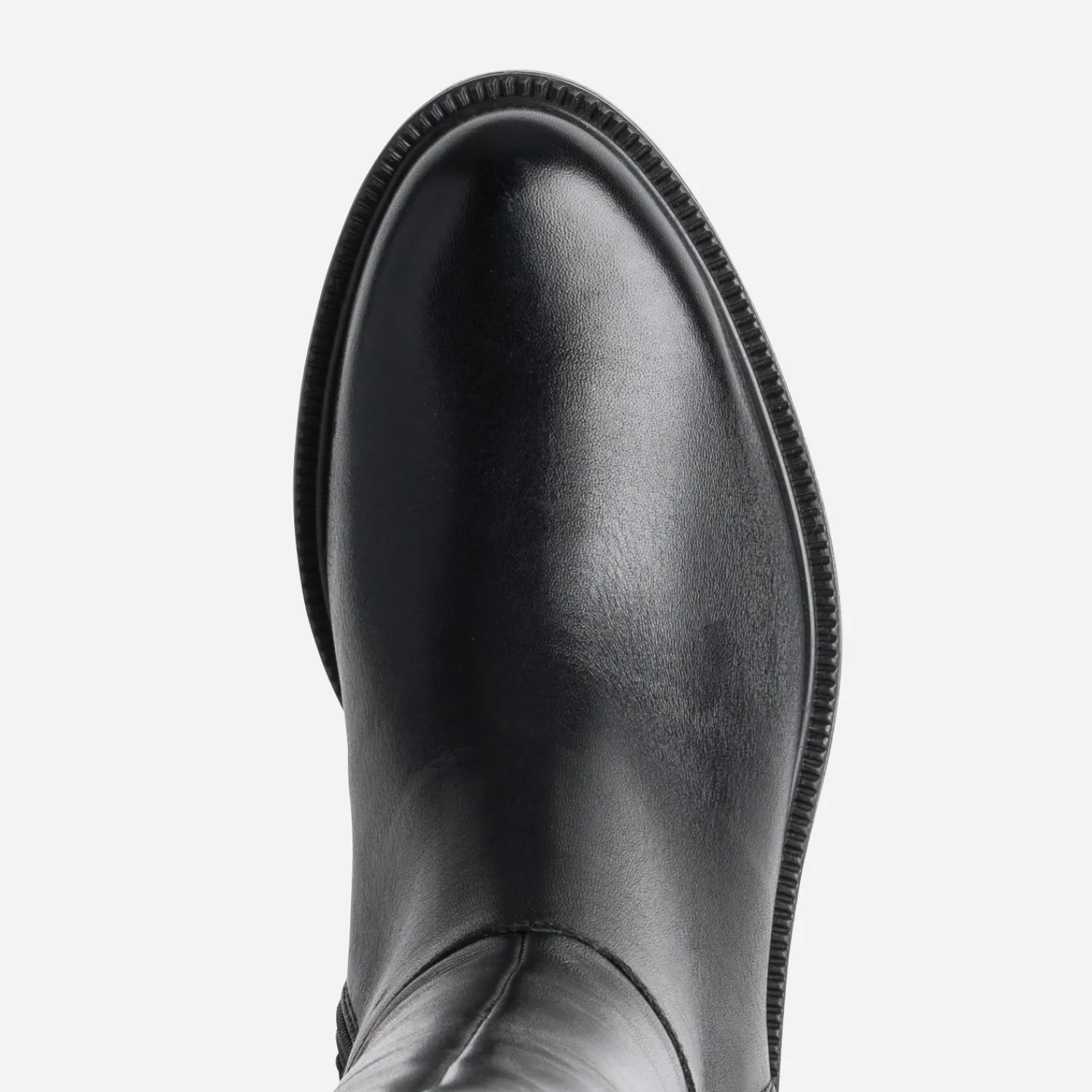 Eram Bottes^Botte e cuir tige lacée NOIR