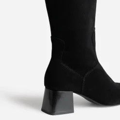 Eram Bottes^Botte e cuir velours souple NOIR