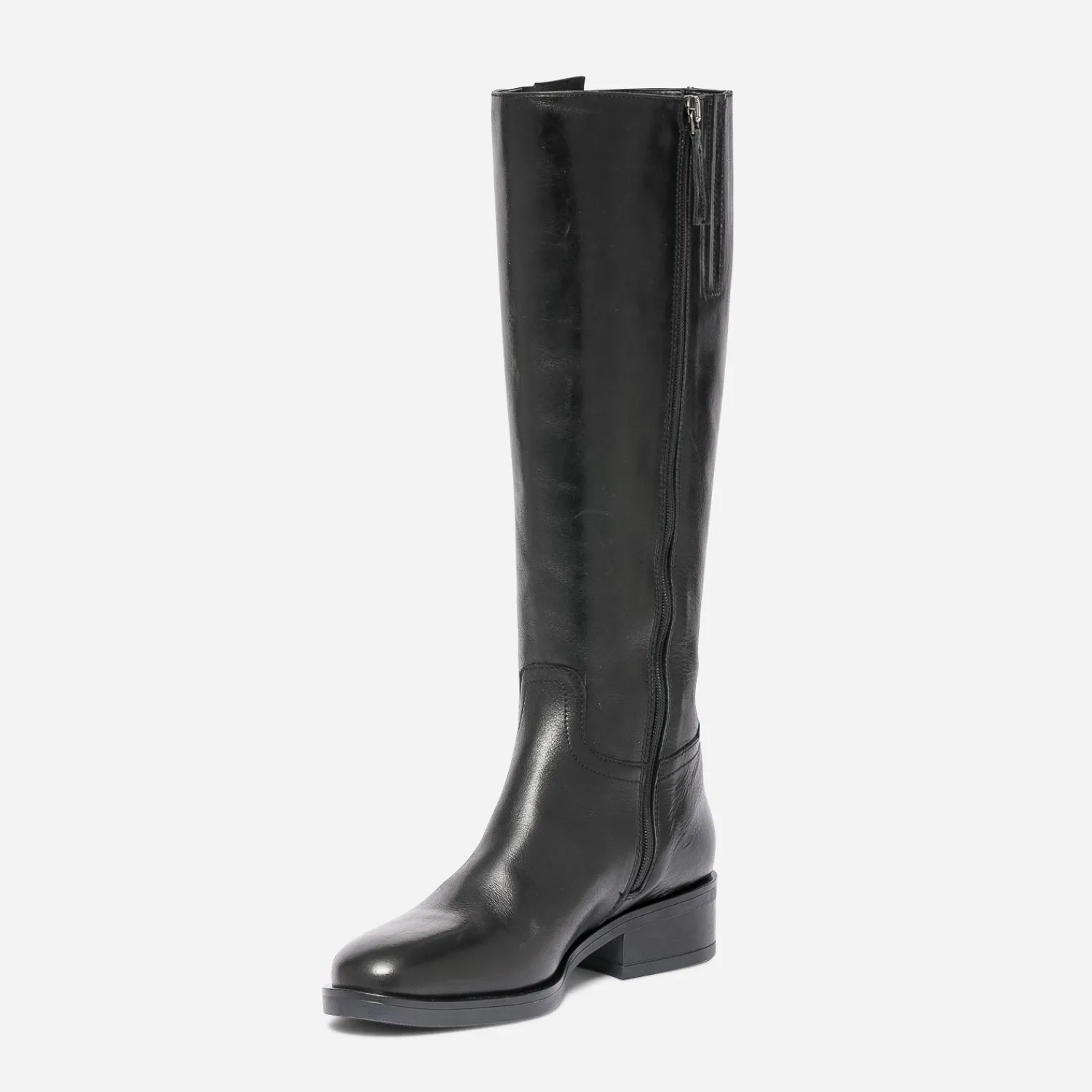 Eram Bottes^Botte e en cuir à double boucle NOIR