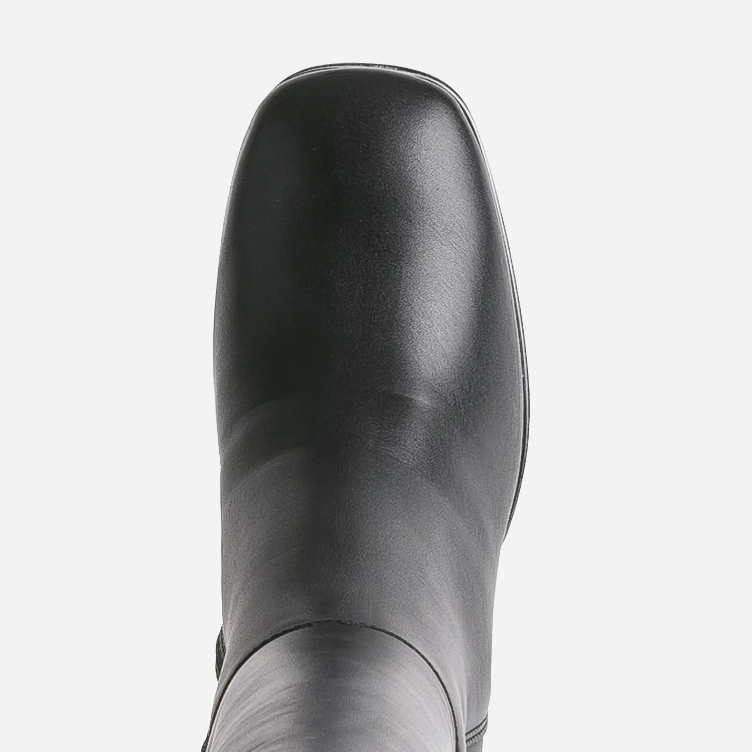 Eram Bottes^Botte e en cuir à plateforme pour mollets fins NOIR