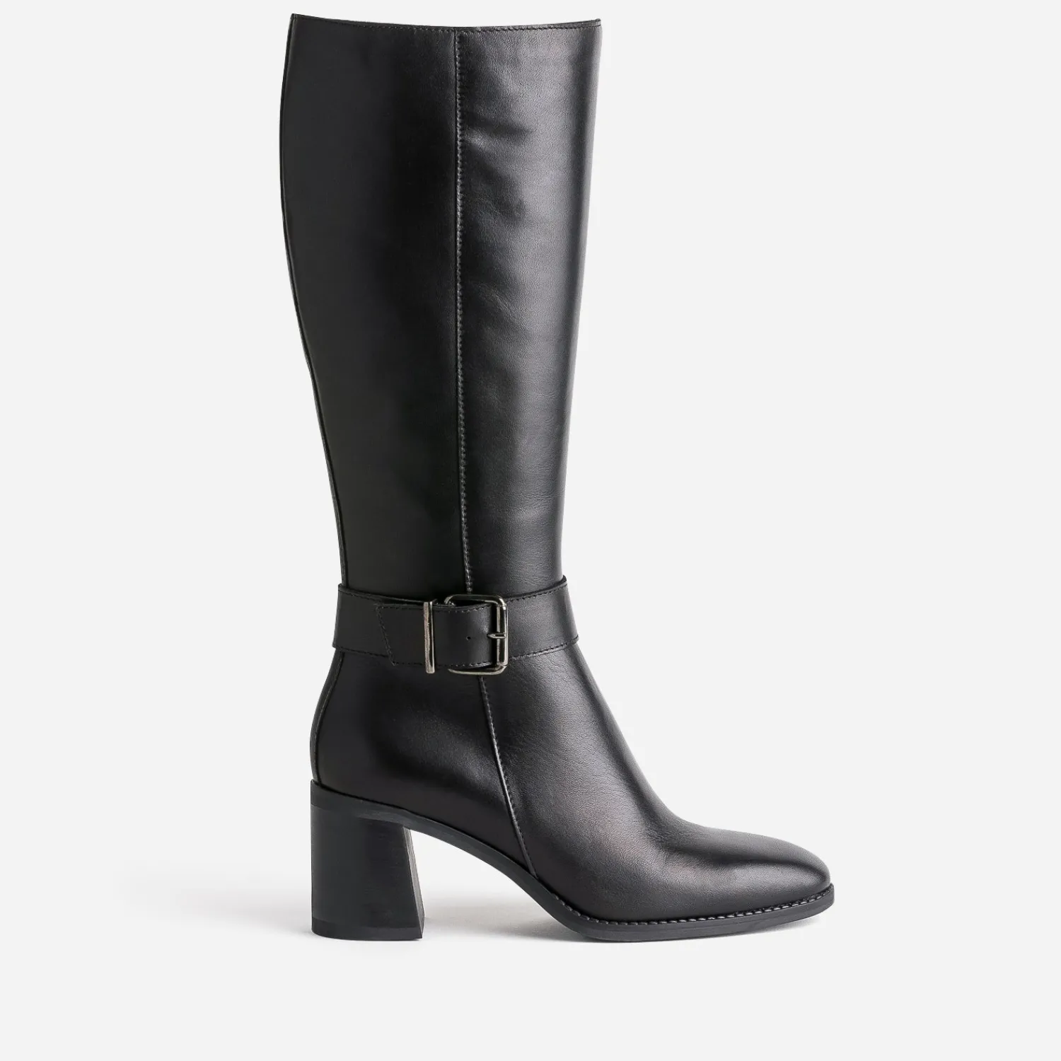 Eram Bottes^Botte e en cuir à talon NOIR
