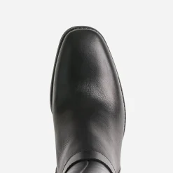 Eram Bottes^Botte e en cuir à talon NOIR