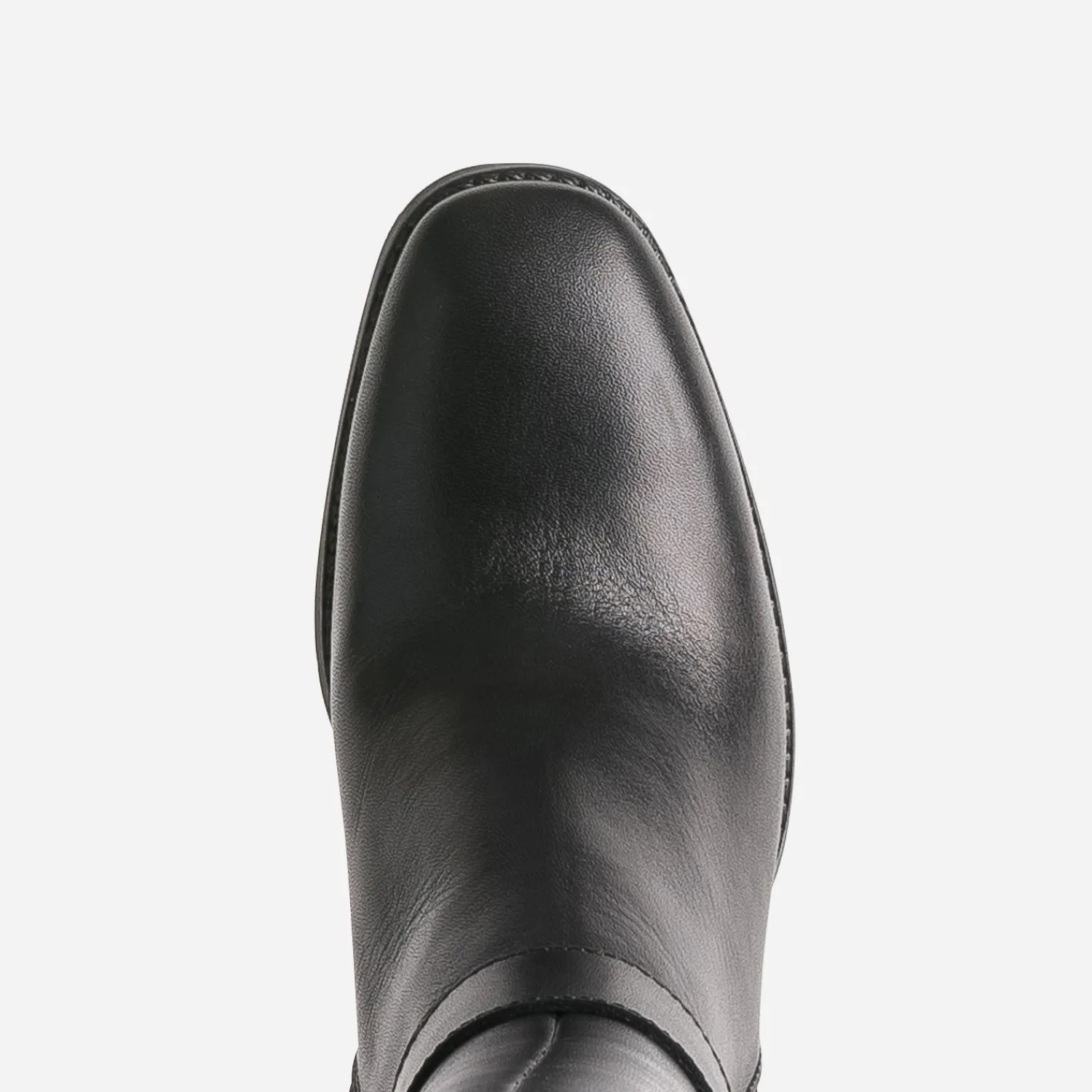Eram Bottes^Botte e en cuir à talon NOIR