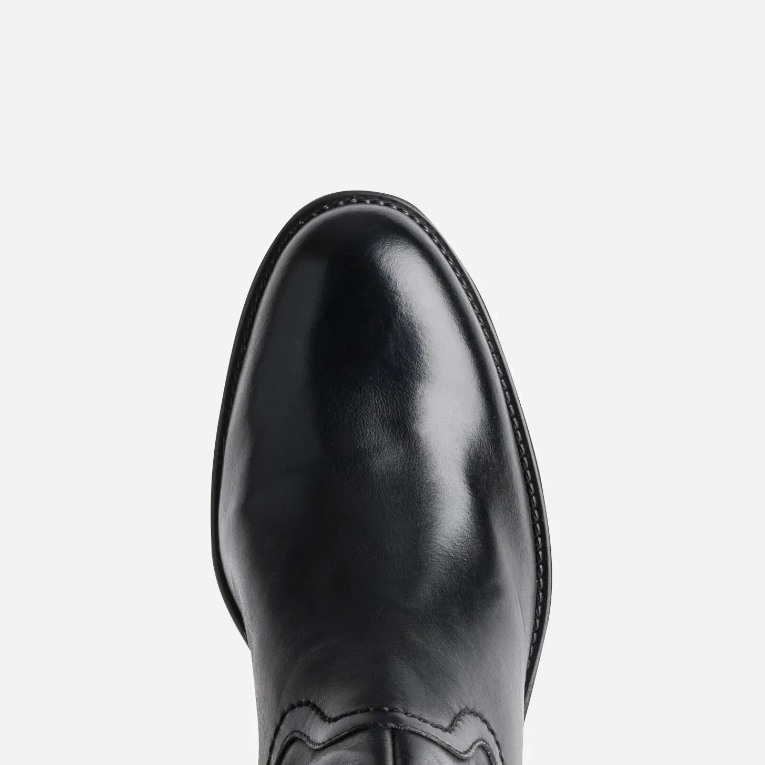 Eram Bottes^Botte e en cuir forme cavalière NOIR