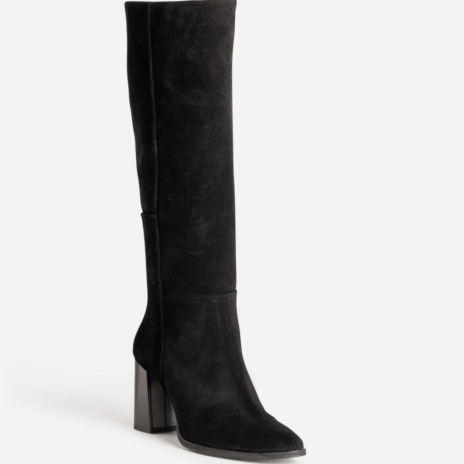 Eram Bottes^Botte e en cuir velours NOIR