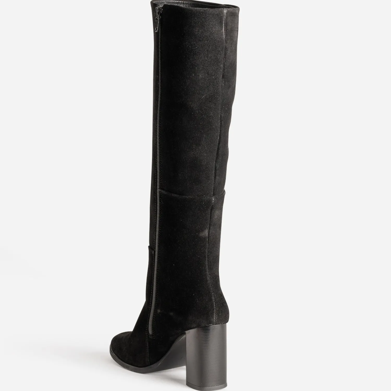 Eram Bottes^Botte e en cuir velours NOIR