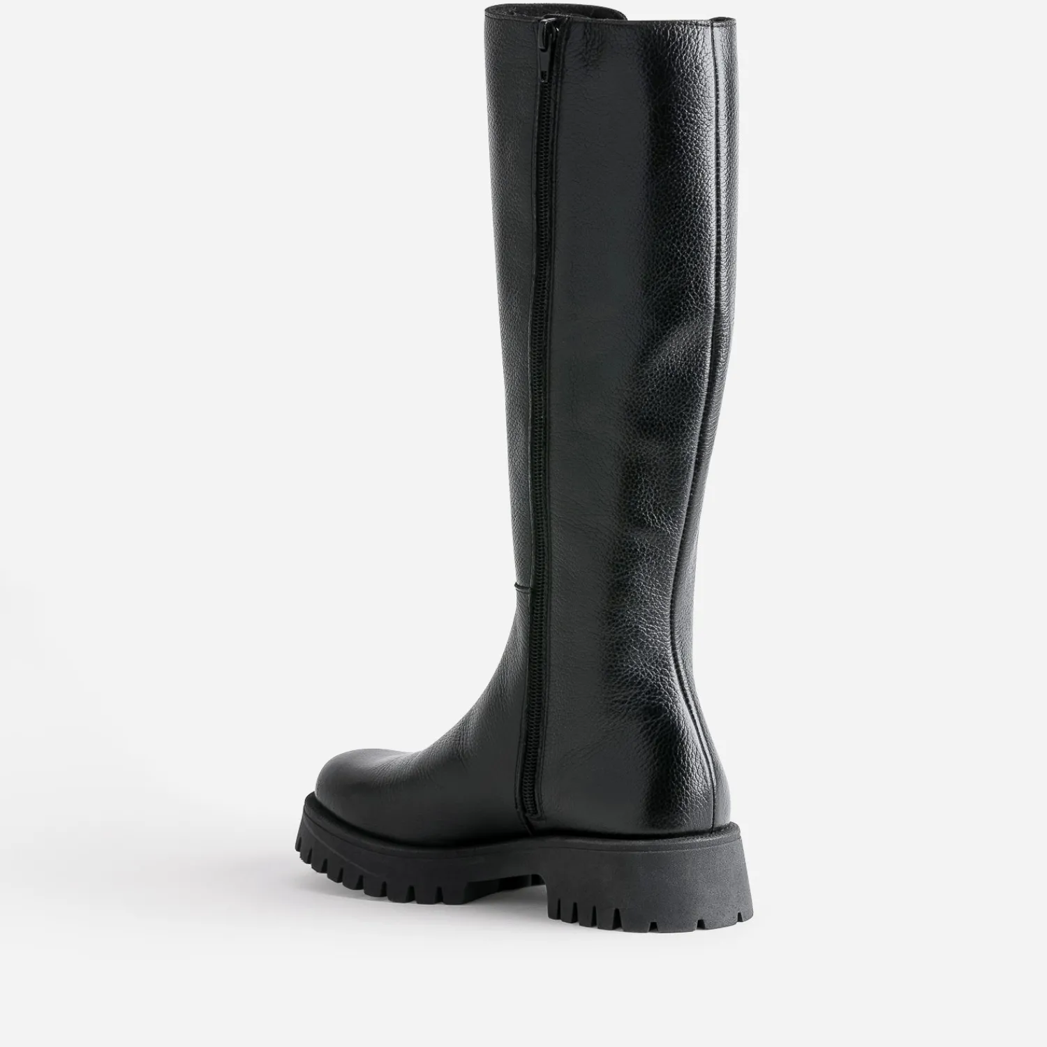 Texto Bottes^Botte e cuir éco-conçue semelle crantée NOIR