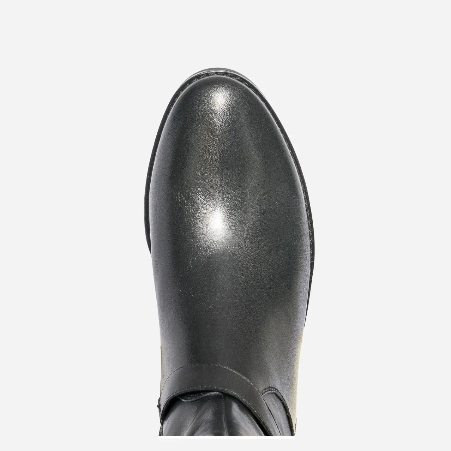 Caprice Bottes^Botte plate e en cuir NOIR