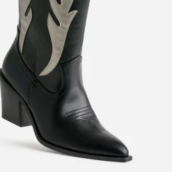 Texto Bottes^Botte santiag découpes grises NOIR