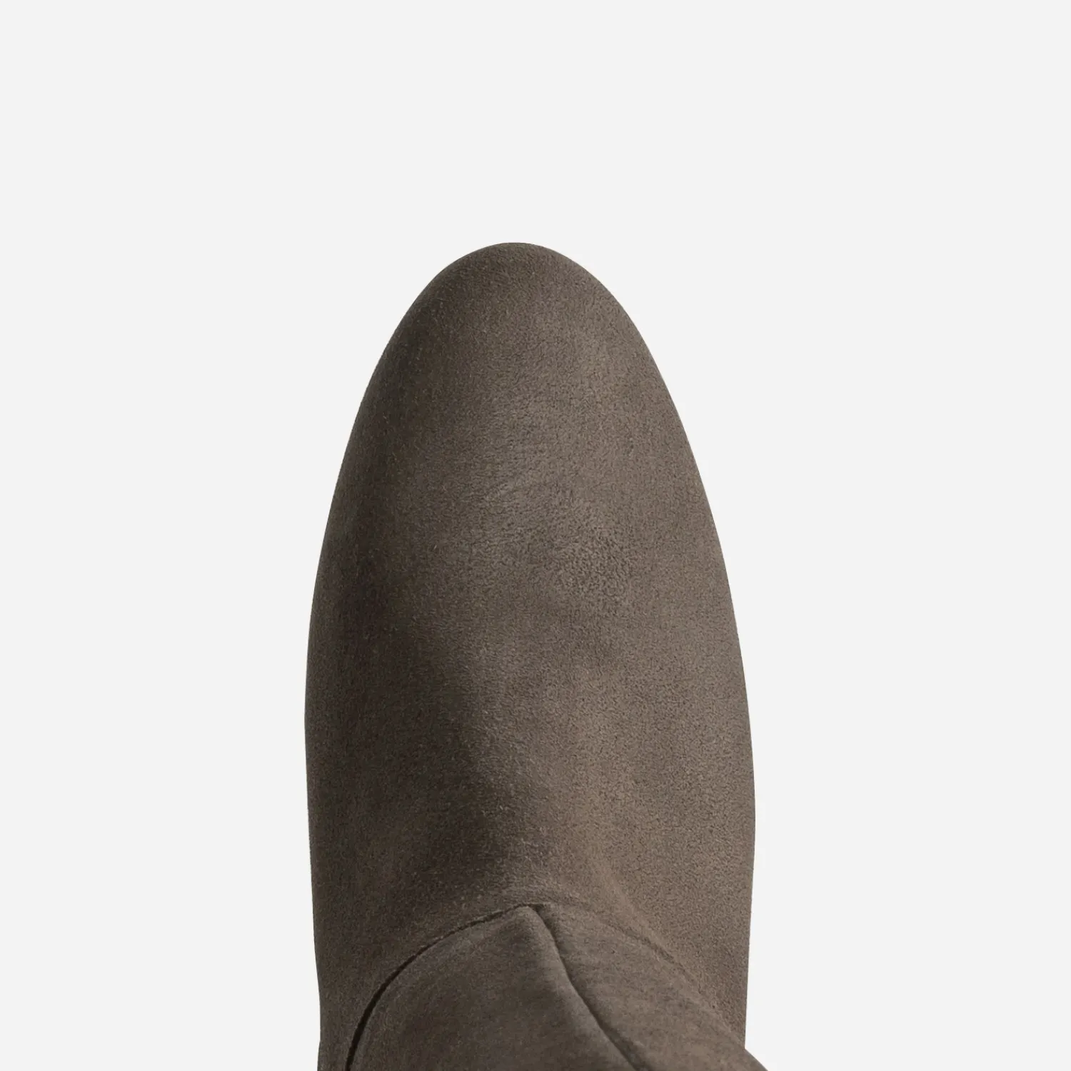 Eram Bottes^Botte taupe cuir velours MARRON