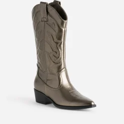 Texto Bottes^Botte bronze esprit santiag METALISE