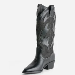 Texto Bottes^Botte denim esprit santiag GRIS