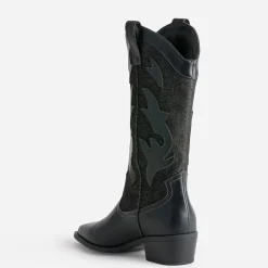 Texto Bottes^Botte denim esprit santiag GRIS